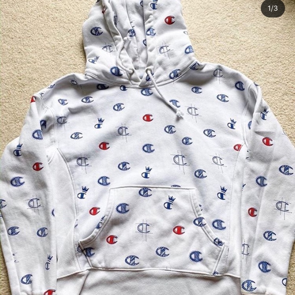 CHAMPION HOODIE WHITE